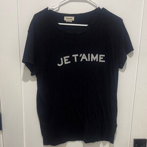 Zadig & Voltaire Beige Logo Fabric Label on Dark Garment